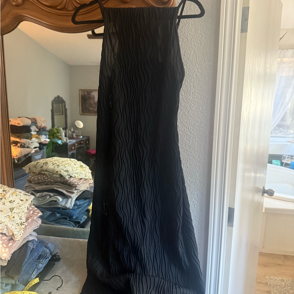 SHEIN Black Strapless Dress